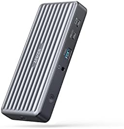 Anker USB C Docking Station, PowerExpand 9-in-1 PD Dock, 60W Charging for Laptop, 20W Power Delivery, 4K HDMI and DisplayPort, USB 3.0 and USB 2.0 Data, Gigabit Ethernet, 3.5 mm Audio