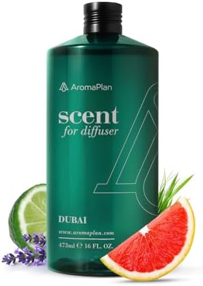 AromaPlan Hotel Scents Dubai 16 Fl Oz (473ml), Home Luxury Aroma & Hotel Diffuser Oil- Hotel Diffuser Oil for Aromatherapy- USA Made, Bigger Bottle, Bolder Aroma & Longer Lasting