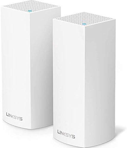 Linksys WHW0301 Velop Intelligent Mesh WiFi Router System: AC2200 Tri-Band, Network for Full-Speed Coverage, Computer Internet Wireless Routers Extender for Home (White, 2-Pack) (Renewed)