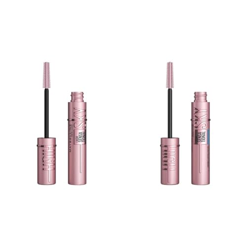 Maybelline Lash Sensational Sky High Mascara Bundle with 1 Count Very Black and 1 Count Brownish Black