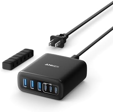Anker Desktop Charger, Fast Charging USB C Charger, 112W Max 6-Port Charging Station, for iPhone, iPad, MacBook, Samsung and More (Cable Not Included)