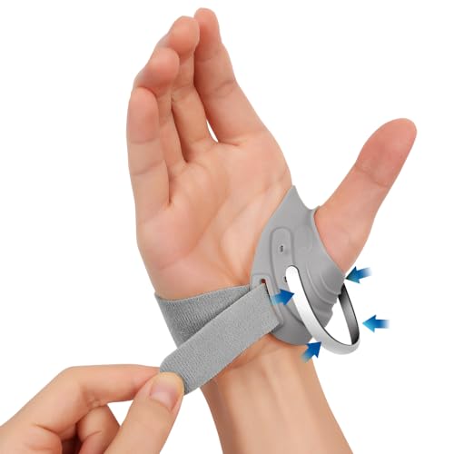 FORTEMOTUS CMC Thumb Brace - CMC Joint Support Stabilizer: for Thumb Joint Pain, Tendonitis, Osteoarthritis, Instability, Lightweight & Adjustable Thumb Support Brace for Men Women Beige, Right Hand