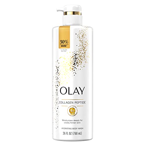 Olay Cleansing & Firming Body Wash for Women with Vitamin B3 and Collagen, Younger & Healthier Looking Skin, Fast Absorbing Formula, 26 fl oz