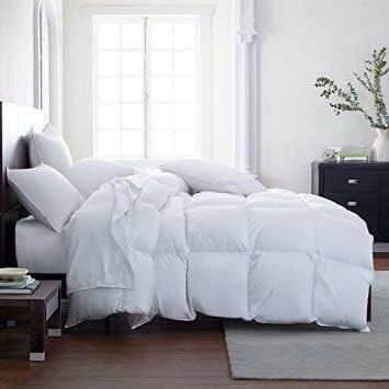 Down Alternative Comforter King Size - Fluffy Duvet Insert - Premium Plush All Season - Luxury Breathable Hotel Cooling Comforter - King, White, 104x86 inches - Comes Compressed Packaging