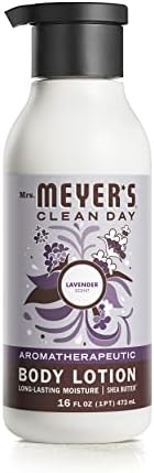 MRS. MEYER'S CLEAN DAY Body Lotion, Long-Lasting, Non-Greasy Moisturizer, Cruelty Free Formula, Lavender Scent, 15.5 oz