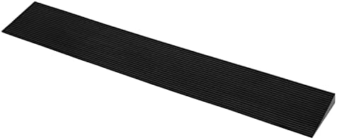0.6'' Rise Solid Rubber Wheelchair Ramp,Threshold Ramp Used for Thresholds,Doorways and Bathroom (High:0.6 Inch(Pack of 1)) Black