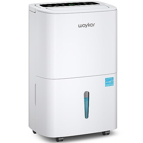 Waykar Max 80 Pint/D(Standard 62Pint/D) Energy Star Home Dehumidifier for Spaces up to 5,000 Sq. Ft in Basement Home and Large Rooms with Drain Hose, Handle, Auto Defrost and Self-Drying