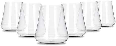 Gabriel-Glas Stemless Crystal Wine Glasses, Set of 6 - Premium, Universal Drinking Glass for Wine, Beer, Whiskey, and Cocktails - Dishwasher Safe, Lead-Free, 470 ml