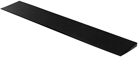 0.8'' Rise Solid Rubber Wheelchair Ramp,Threshold Ramp Used for Thresholds,Doorways and Bathroom (High:0.8 Inch(Pack of 1)) Black