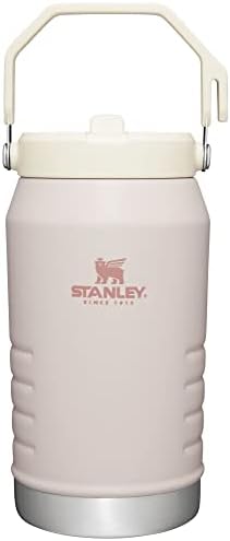 Stanley IceFlow Flip Straw Jug with Handle 64 oz| Twist On Lid and Flip Up Straw | Leak Resistant for Travel and Sports | Insulated Stainless Steel | BPA-Free | Rose Quartz