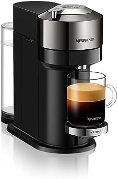Nespresso Vertuo Next Deluxe Coffee and Espresso Machine by De'Longhi, Chrome