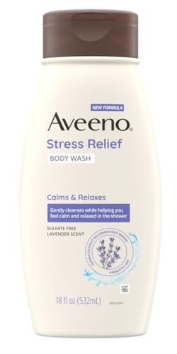 Aveeno Body Wash Stress Relief 18 Ounce (532ml) (6 Pack)