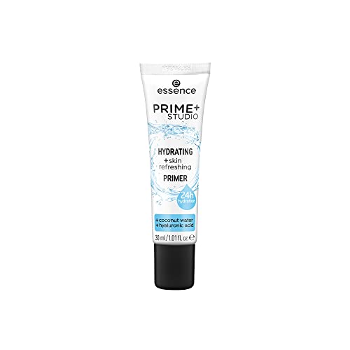 prime+ studio hydrating + skin refreshing primer #fffff / clear / crulety-free, vegan, gluten-free, paraben-free