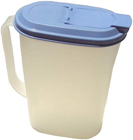 Tupperware 2 Quart Refrigerator Pitcher Slim Line Sheer with Blue Seal