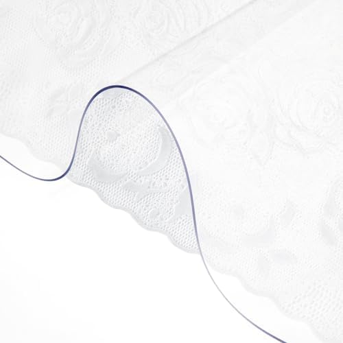 VEVOR Plastic Table Cover 42 x 78 Inch, 1.5 mm Thick Clear Table Protector, Rectangle Clear Desk Mat, Waterproof & Easy Cleaning for Office Dresser Night Stand