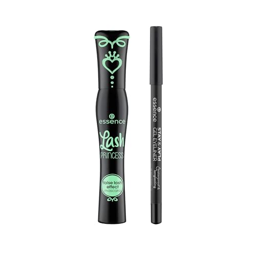 essence | Lash Princess False Lash Effect Mascara & Stay & Play Gel Eyeliners 01 Black Raven Bundle | Vegan & Cruelty Free
