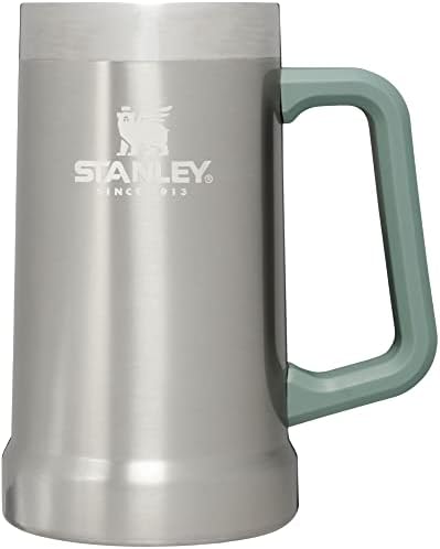 Stanley Stay-Chill Beer Stein 24 oz | Heavy Duty Big Grip Handle | Beer Tumbler Drink Cup, Holds 2 Cans | Insulated Stainless Steel Party Mug | BPA-Free | Stainless Steel Shale