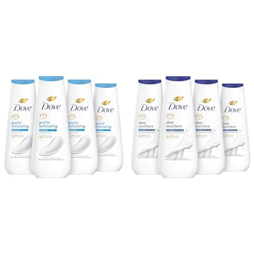 Dove Body Wash Gentle Exfoliating With Sea Minerals and Deep Moisture For Dry Skin 4 Count 20 oz Moisturizing Skin Cleansers
