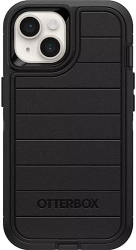OtterBox iPhone 14, & iPhone 13 (Only) - Defender Series Case - Case Only - Screenless - Rugged & Durable - with Port Protection - Microbial Defense Protection (Black)