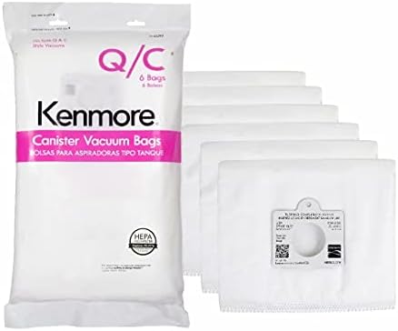 Kenmore 53292 Replacement Canister Vacuum Cleaner Bags for 81214, 81414, 81614, 81615, 81714, 21814, BC7005, BC3005,BC2005, 6 Count (Pack of 1)