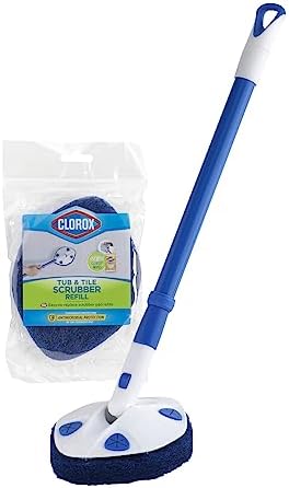 Clorox Extendable Tub and Tile Scrubber with Extra Pad