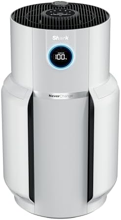 Shark Air Purifier for Home with NeverChange HEPA Air Filter, 1400 sq. ft. for Powerful Multi-Room Purification, 5-Year Filter, Filters Smoke, Captures 99.98% of Particles & Dust, HP302