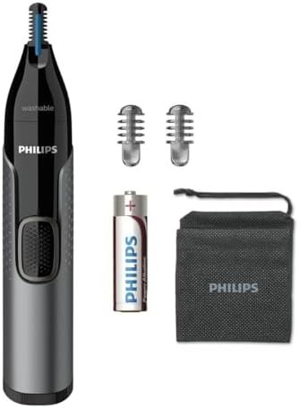 Nose Hair Trimmer, Series 3000 Nose, Ear and Eyebrow Trimmer Showerproof with Protective Guard System, Battery-Operated, No pulling Guaranteed - NT3650/16