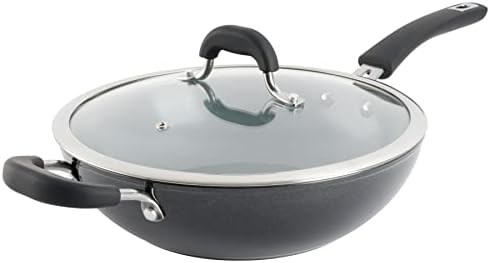 Kenmore Arlington 11" Aluminum Wok W/Lid- Black Diamond