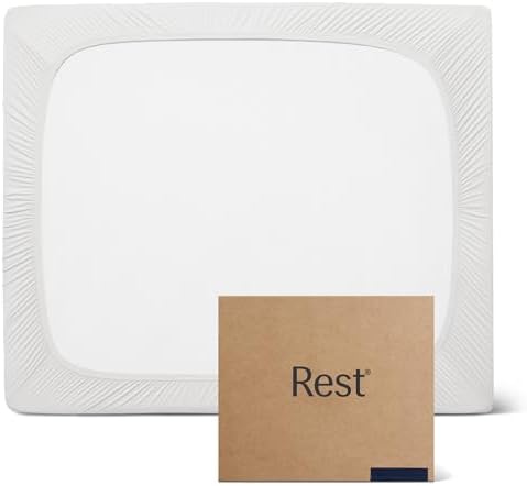 REST® Evercool®+ Fitted Sheet, King Size, Arctic White, 15" Deep (up to 18’’), Breathable Bedding for Hot Sleeper and Night Sweats, Bed Sheet with Ionic+ Self-Cleaning Silver Yarn for Sensitive Skin