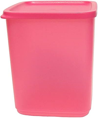 Tupperware Basic Bright Square Round Modular Canister 7.5c Pink