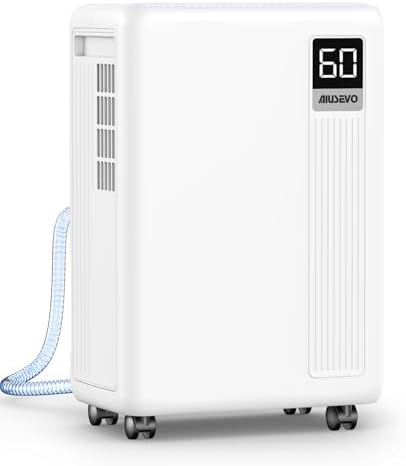 Aiusevo 30 Pint Dehumidifier for Basement, 2000 Sq. Ft Dehumidifiers for Home with Drain Hose, 3 Modes, Smart Humidity Control, 24H Timer, 0.52 Gal Water Tank, for Bedroom, Bathroom, RV