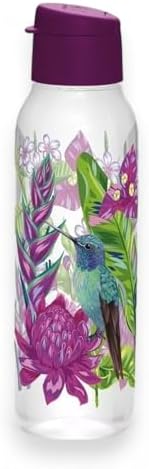 Tupperware Hummingbird Medium ECO Shimmers Water Bottle 25 oz / 750 mL Purple