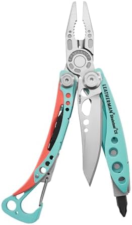 LEATHERMAN, Skeletool CX, 7-in-1 Lightweight, Minimalist Multi-Tool for Everyday Carry (EDC), Home, Garden & Outdoors, Paradise Blue