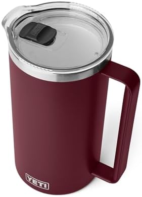 YETI Rambler 64 oz Pitcher, Vacuum Insulated, Stainless Steel with MagSlider Lid, Wild Vine Red