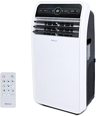 Shinco 12,000 BTU Portable Air Conditioner, Portable AC Unit with Built-in Cool, Dehumidifier&Fan Modes for Room up to 400 sq.ft, Room Air Conditioner with Remote Control, 24 Hour Timer
