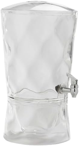CreativeWare Sculptured Beverage Dispenser, 3 Gallon, Clear