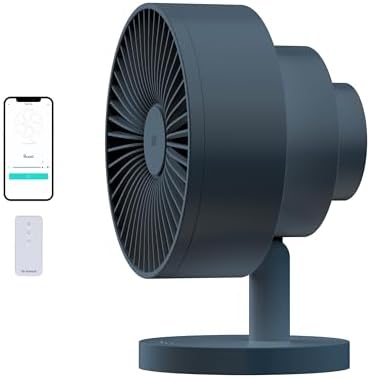 Windmill NEW to Amazon Smart Air Circulator and Fan with Remote and Wi-Fi/App - 18 dB Whisper-Quiet plus Tri-Layer Airflow - Marine Color
