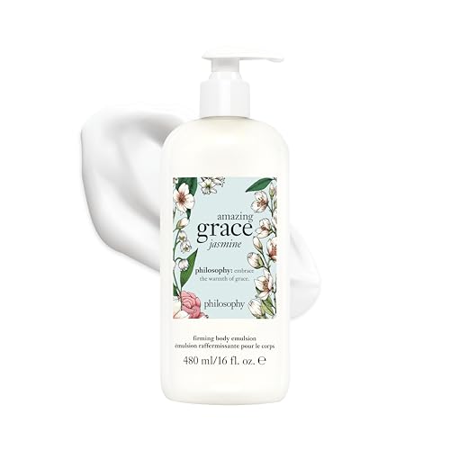philosophy amazing grace firming body emulsion - luxury scented body lotion - formulated with shea butter for fast absorbing hydration - skin feels soft and smooth - suitable for all skin types
