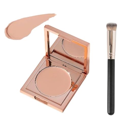 Colored Clay Undereye Corrector, Color Corrector for Dark Circles with Brush, Conceal & Brighten Dark Circles, Under Eye Hydrating Concealer for Women (#1 LIGHT-MEDIUM PEACH, One size)