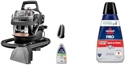 Bundle of BISSELL Little Green HydroSteam Multi-Purpose Portable Carpet and Upholstery Cleaner, Car & Auto Detailer, 3618 + Bissell Professional Spot and Stain + Oxy Portable Machine Formula, 32 Fl Oz