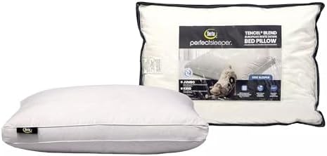 Serta 500 Fill Power Hotel Collection Gusseted 300 Thread Bed Side Sleeper-Made in USA Pillow, 1 Count (Pack of 1), White