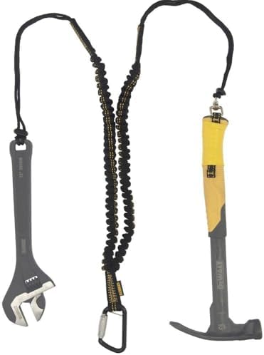 Dewalt 15 Lbs 51 In Elastic Polyester & Aluminum Twin Leg Tool Lanyard