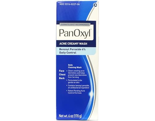 PanOxyl 4 Acne Creamy Wash, 4% Benzoyl Peroxide 6 oz (Pack of 10)