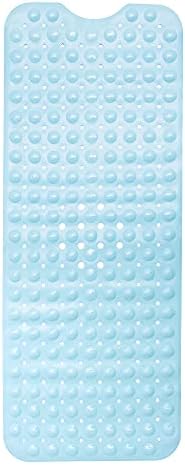 ENKOSI Bath Mat - Large Non Slip Bathtub & Shower Mat - Extra Long 40 x 16 Inch Bathroom Mats for Tub Nonslip Anti Slip Bathmats (40x16 Light Blue 1-Pack)