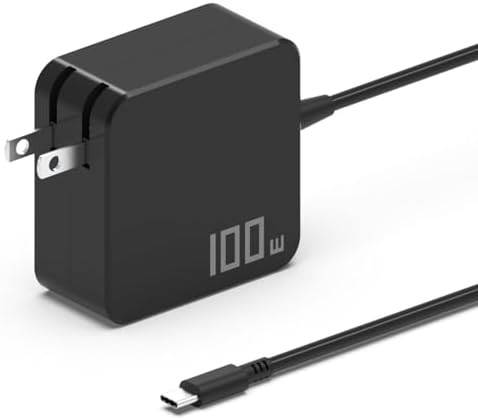 USB-C-Laptop-Charger, 100W-USB-C-Charger Fast Charger Replacement for Asus ROG Flow, Lenovo ThinkPad, HP, Acer Laptops and All USB - C Port Devices, Charge Type-C 100W 96W 90W 87W 65W 45W 30W Device