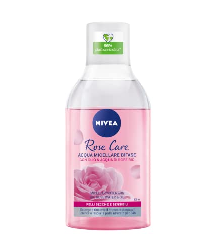 NIVEA MicellAIR Rose Water & Oil Skin Breathe Micellar Rose Water Face Cleansing - All skin types 400 ml