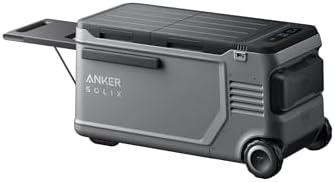 Anker SOLIX EverFrost 2 58L Cooler, 61 qt Car Refrigerator, Electric Cooler with 288Wh Battery, Powered by AC/DC or Solar, For Camping, Travel, and Fishing, -4℉ to 68℉ (Only 1 Battery Included)