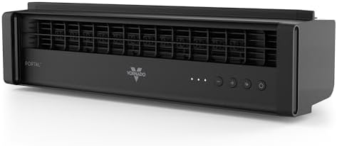 Vornado PORTAL Window Fan with 3 Speeds, Reversible Exhaust Mode, Weather Resistant, Window Fan For Kitchen, Bedroom, Home, Low Profile, Black