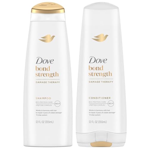 Dove Bond Strength Shampoo & Conditioner Set – Daily Strengthening Treatment for Dry, Damaged Hair, 12 Oz Ea