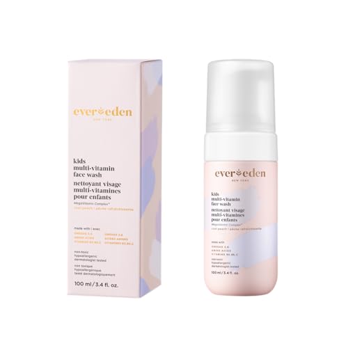 Evereden Kids Face Wash: Cool Peach, 3.4 fl oz. | Gentle Skin Care | Non-toxic and Clean Ingredients | Multi-Vitamin Skin Care for Kids